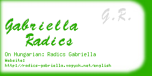 gabriella radics business card